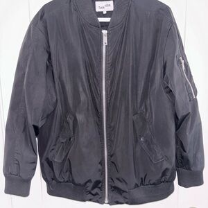 Frank & Oak Black Bomber Jacket